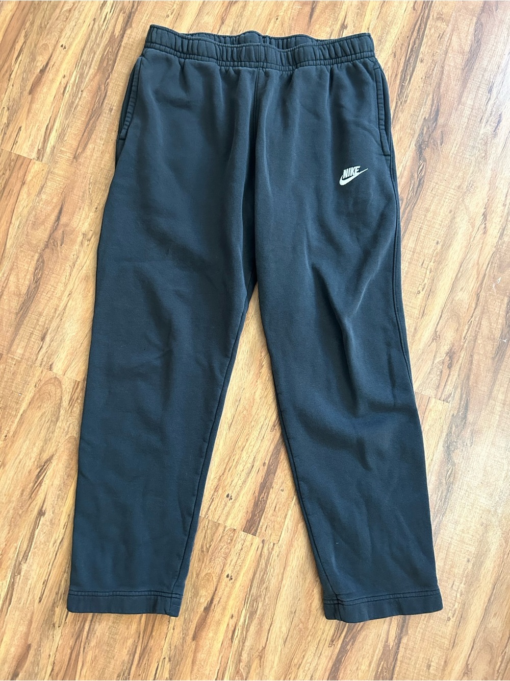 Nike Fleece Straight Leg Sweatpants Black Mens Size XL - Picture 3 of 9